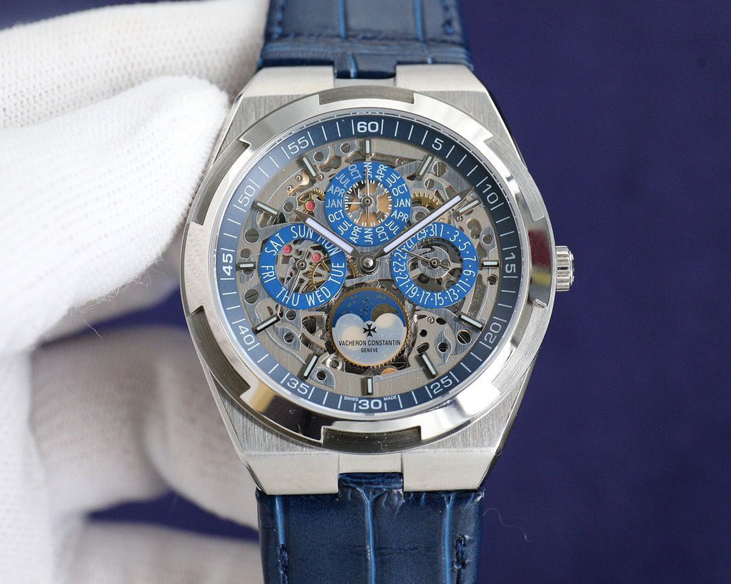 Vacheron Constantin Overseas Perpetual Calendar Ultra-Thin Skeleton Blue Swiss Superclone