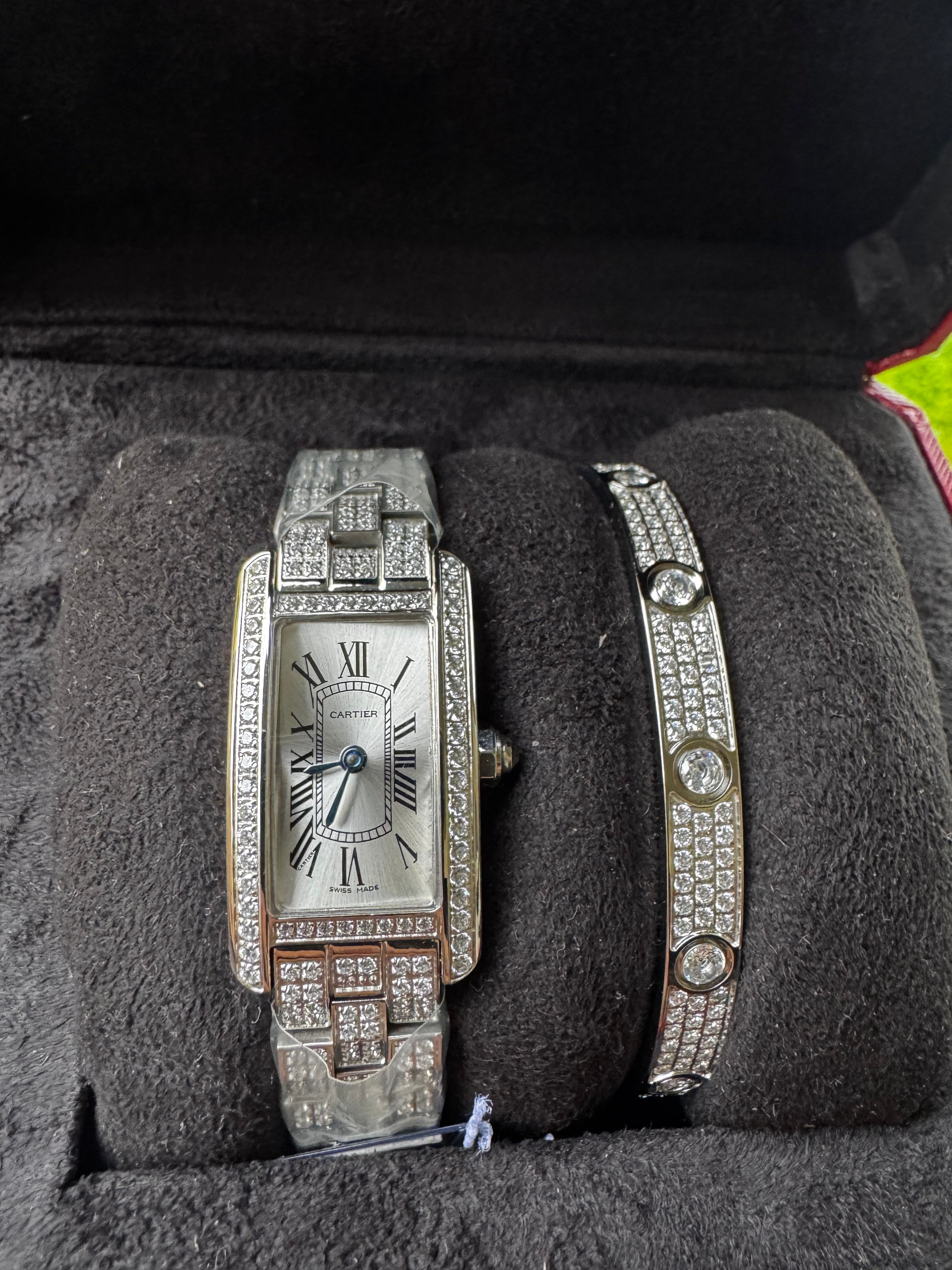 Cartier 3A+ Quality Tank Americaine Full icedout