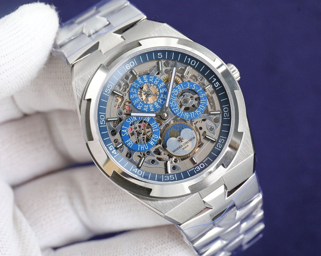Vacheron Constantin Overseas Perpetual Calendar Ultra-Thin Skeleton Blue Swiss Superclone