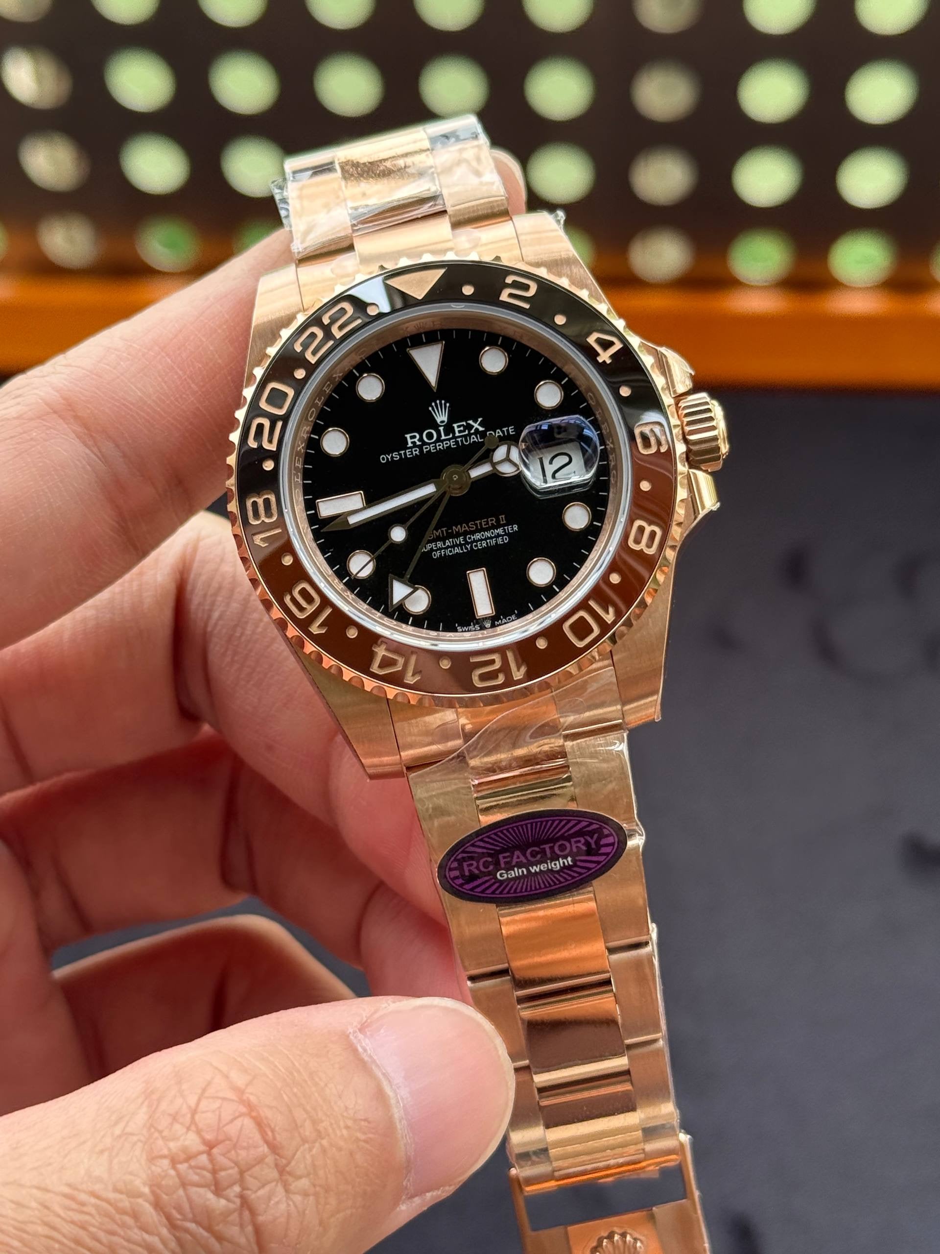 Rolex GMT Master II 126715 Rootbeer RC Factory Weight Gain Swiss Superclone Quality