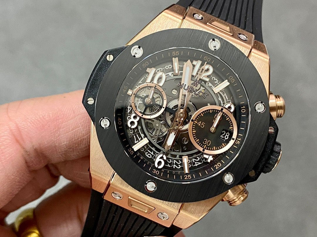 Hublot Swiss Superclone Quality Big Bang Unico King Gold Ceramic 45 mm
