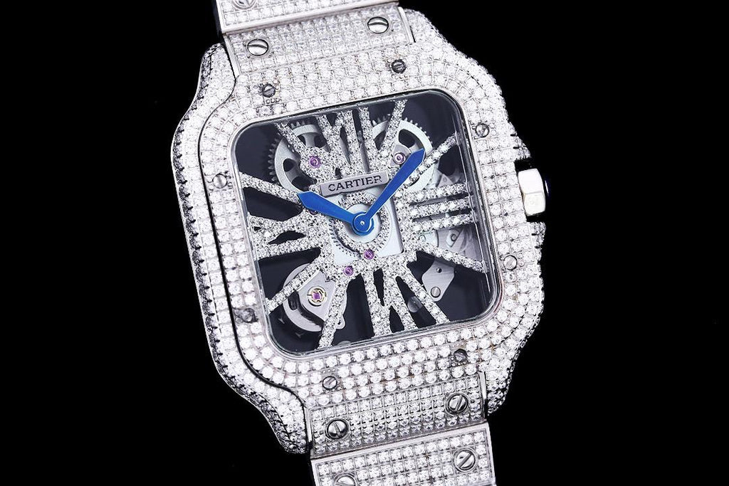 Cartier Skeleton Full icedout Diamonds
