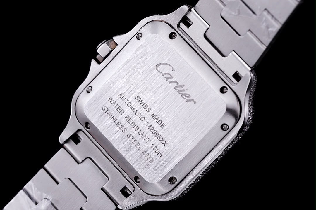 Cartier Sandos Full icedout Diamonds