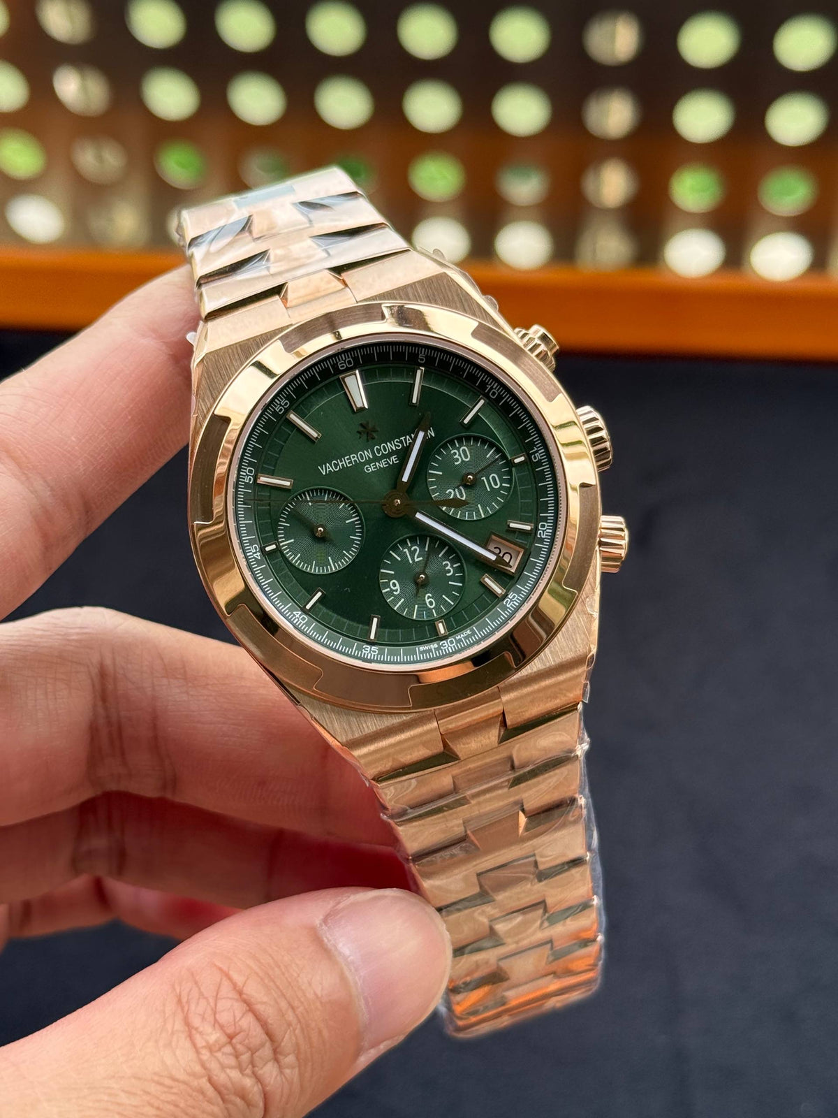 Vacheron Overseas Chronograph RoseGold ZF Factory Latest Version Swiss Superclone