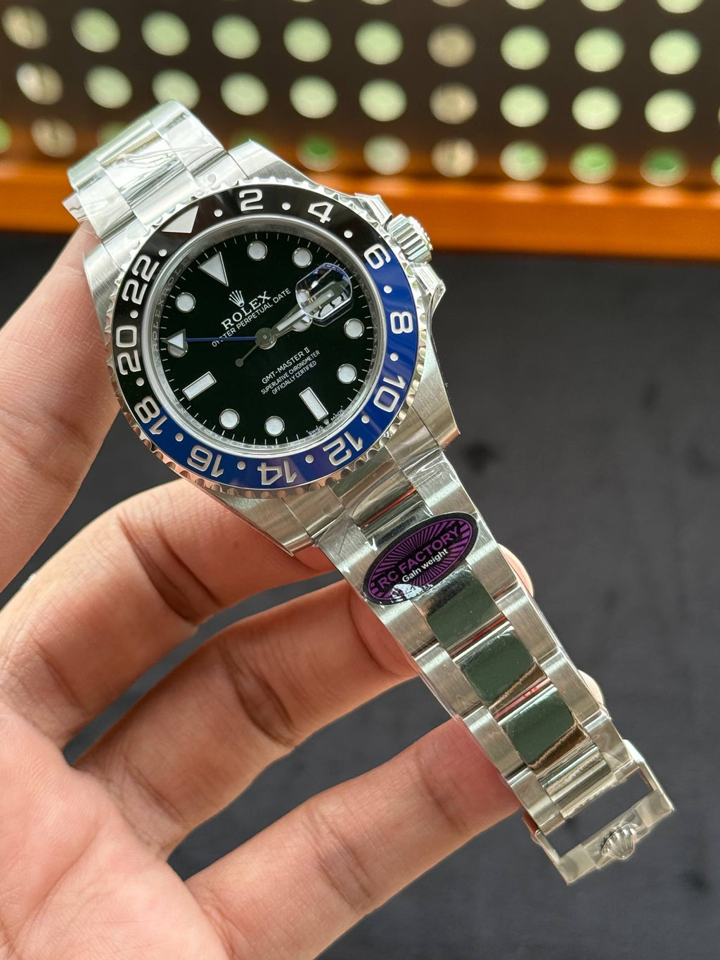 Rolex GMT Master II 126710 Batman RC Factory Weight Gain Swiss Superclone Quality