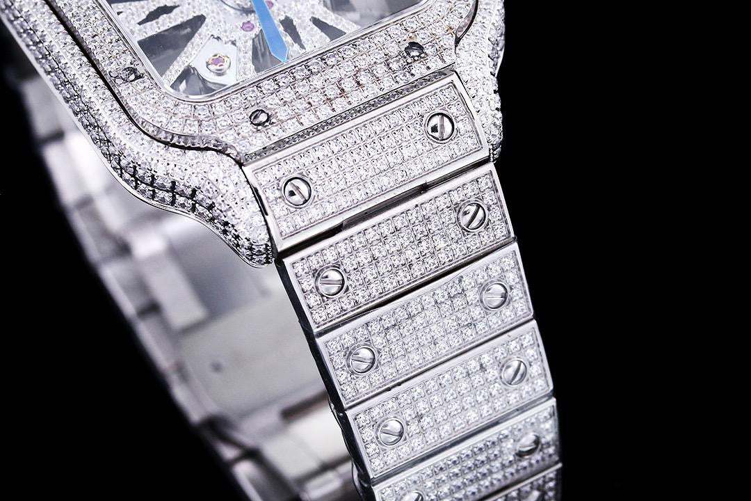 Cartier Skeleton Full icedout Diamonds