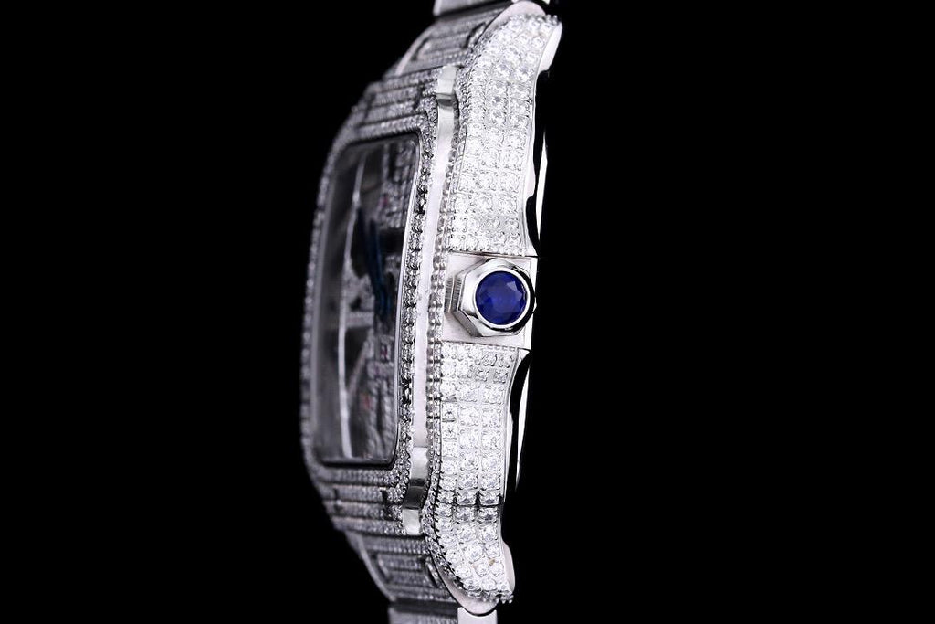 Cartier Skeleton Full icedout Diamonds