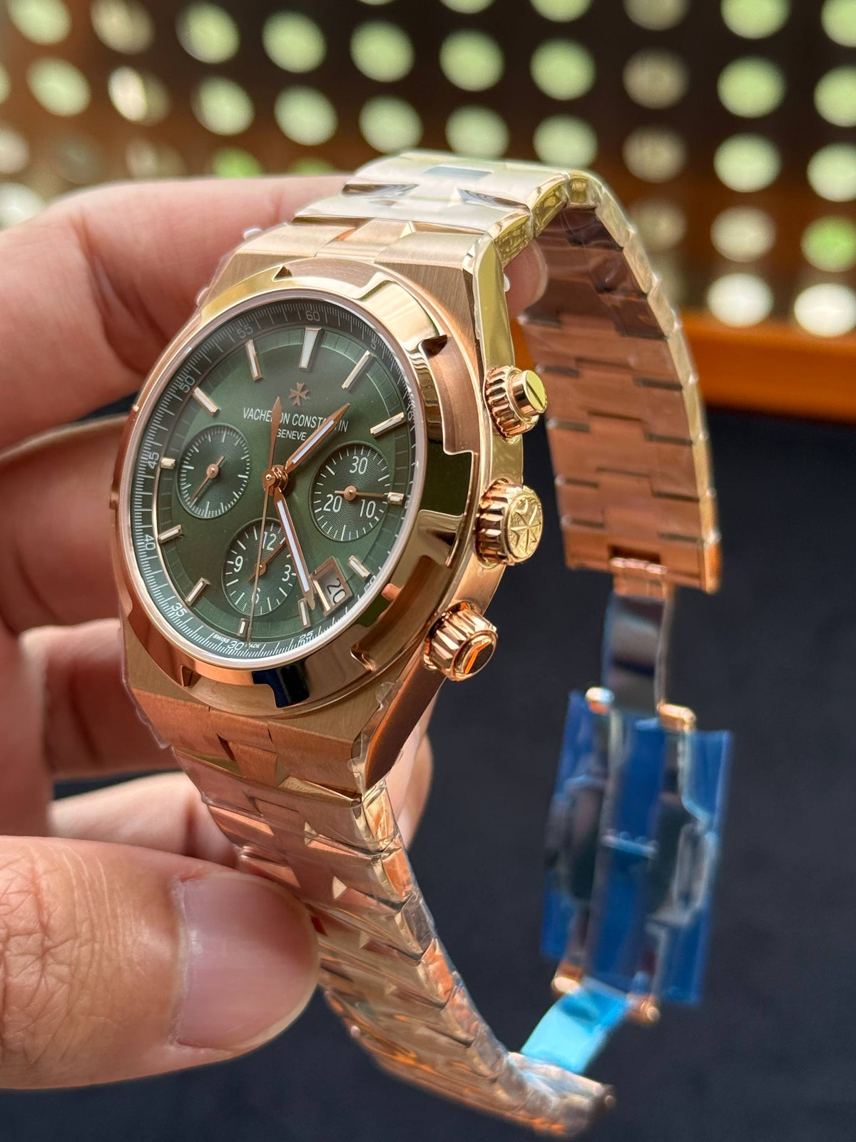 Vacheron Overseas Chronograph RoseGold ZF Factory Latest Version Swiss Superclone