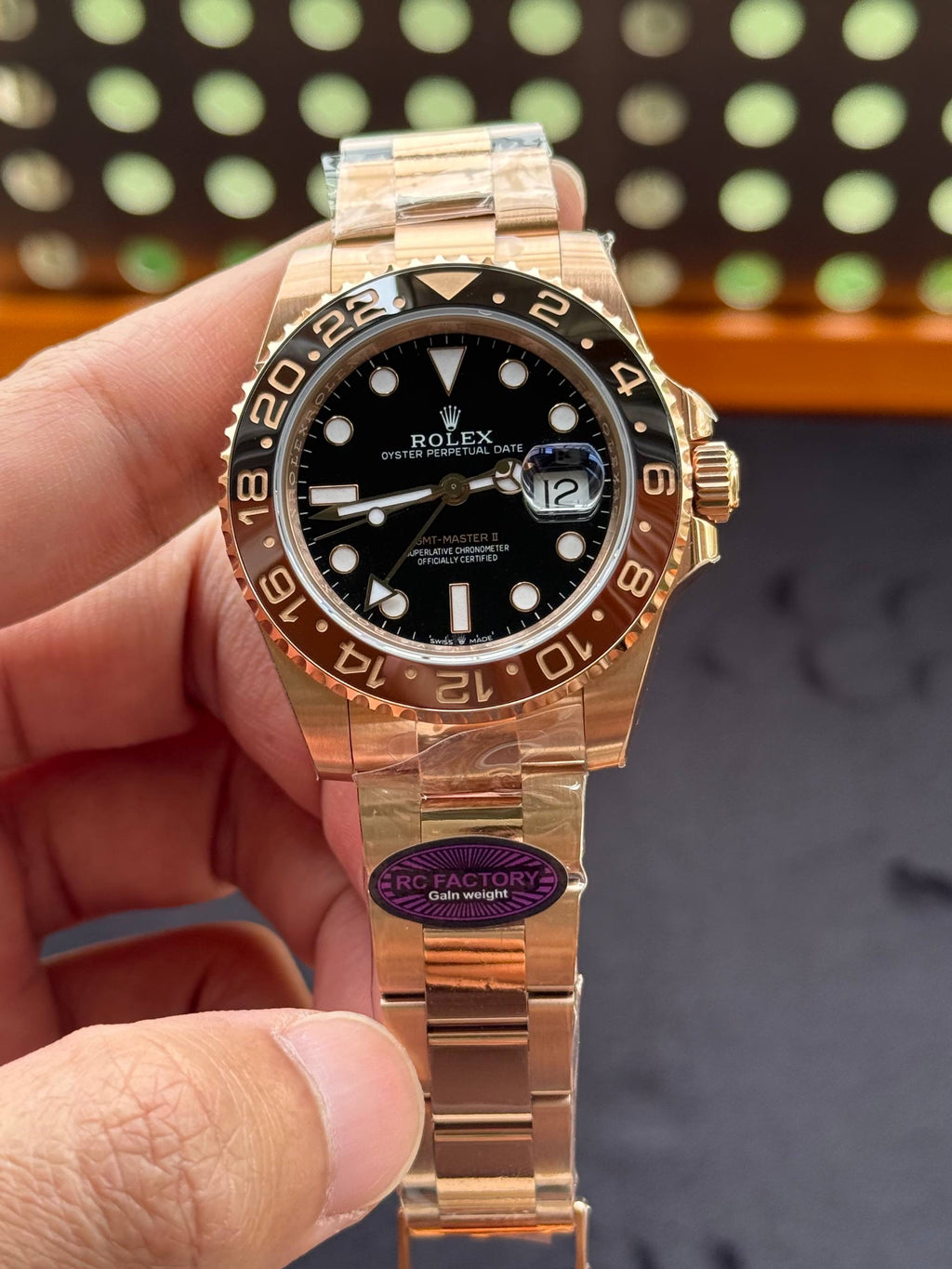 Rolex GMT Master II 126715 Rootbeer RC Factory Weight Gain Swiss Superclone Quality
