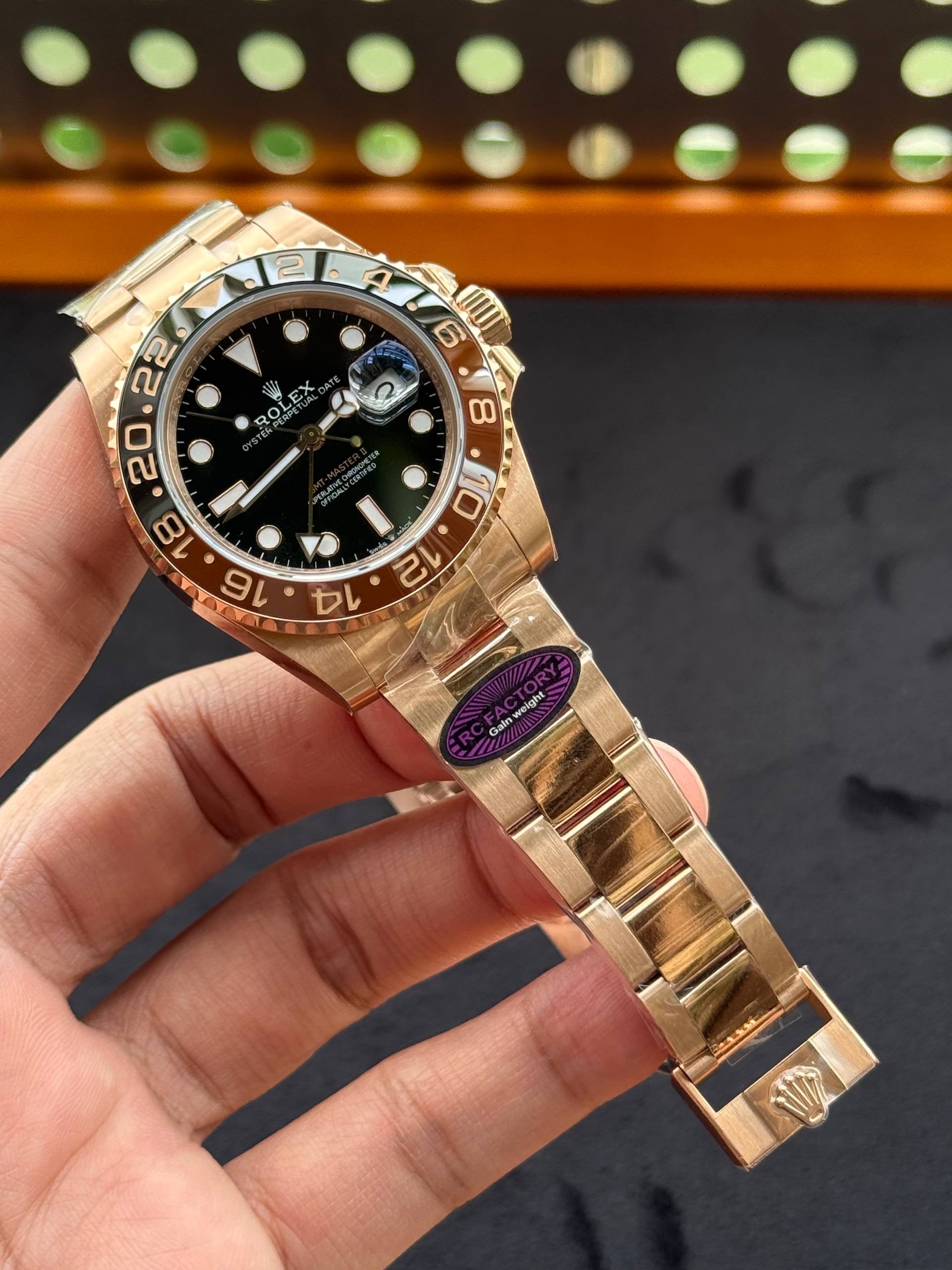 Rolex GMT Master II 126715 Rootbeer RC Factory Weight Gain Swiss Superclone Quality