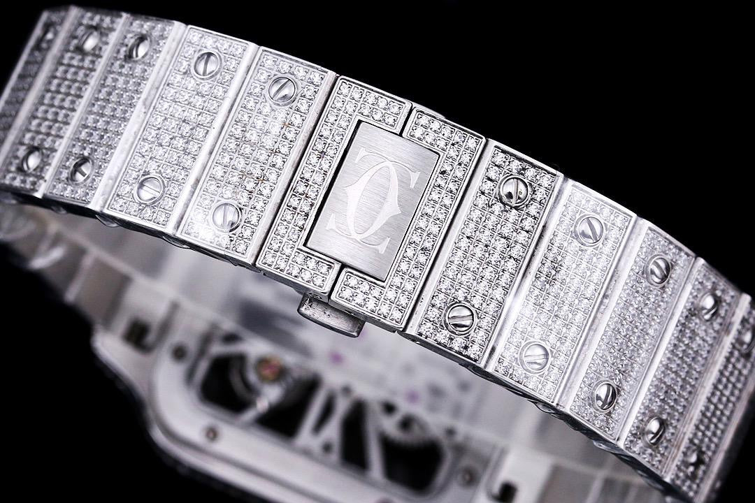Cartier Skeleton Full icedout Diamonds