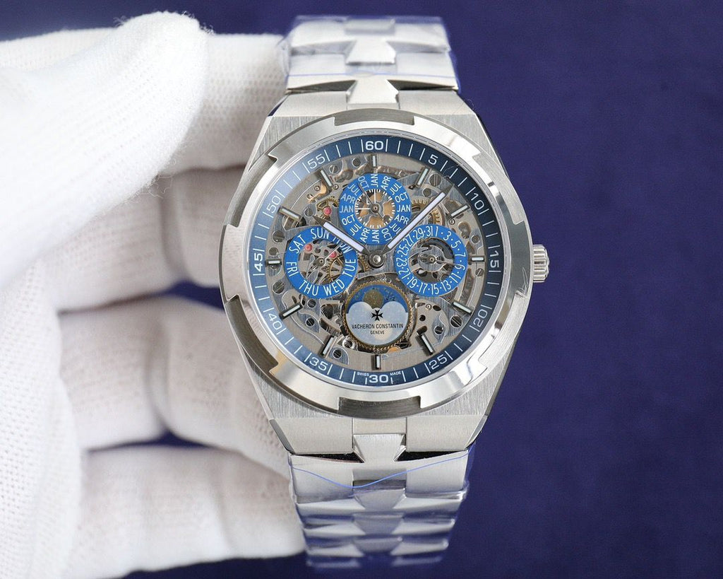 Vacheron Constantin Overseas Perpetual Calendar Ultra-Thin Skeleton Blue Swiss Superclone
