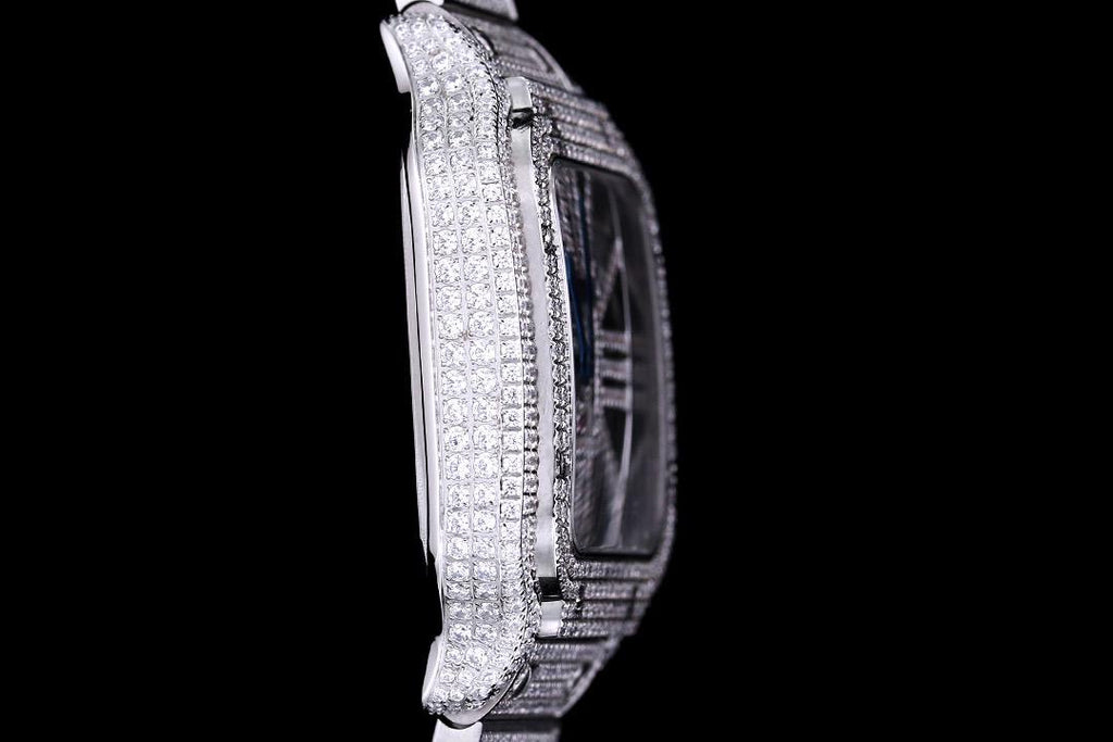 Cartier Skeleton Full icedout Diamonds