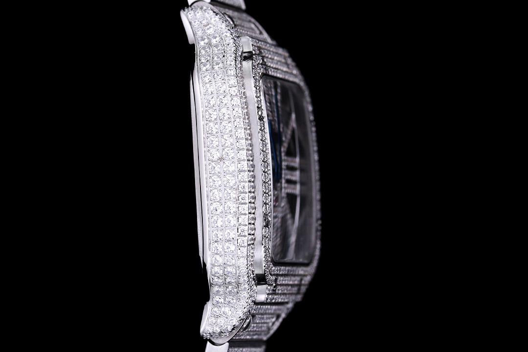 Cartier Skeleton Full icedout Diamonds