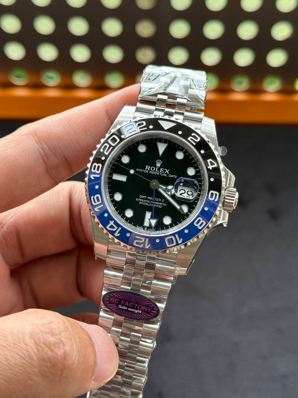 Rolex GMT Master II 126710 Batman RC Factory Weight Gain Swiss Superclone Quality