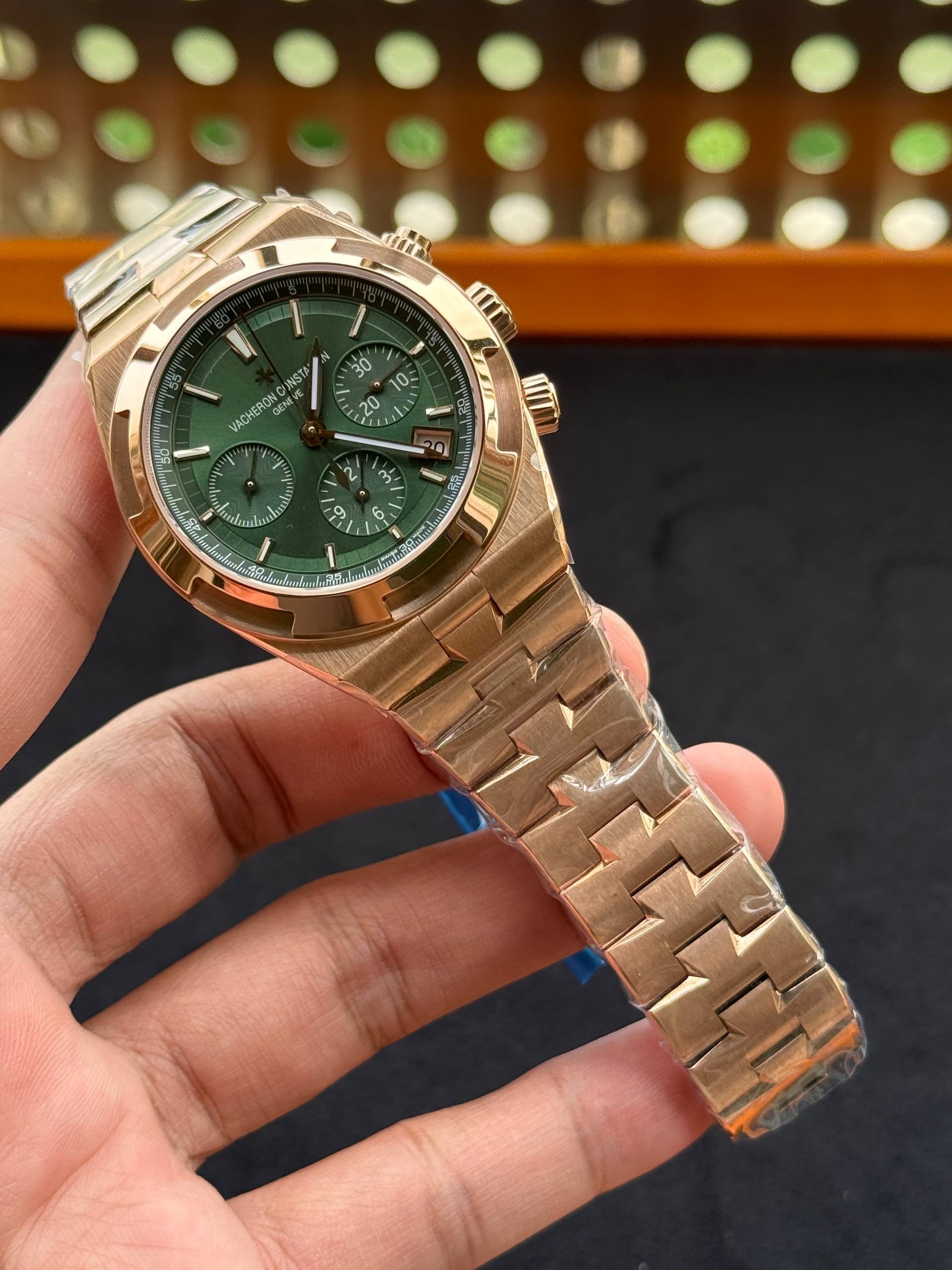 Vacheron Overseas Chronograph RoseGold ZF Factory Latest Version Swiss Superclone