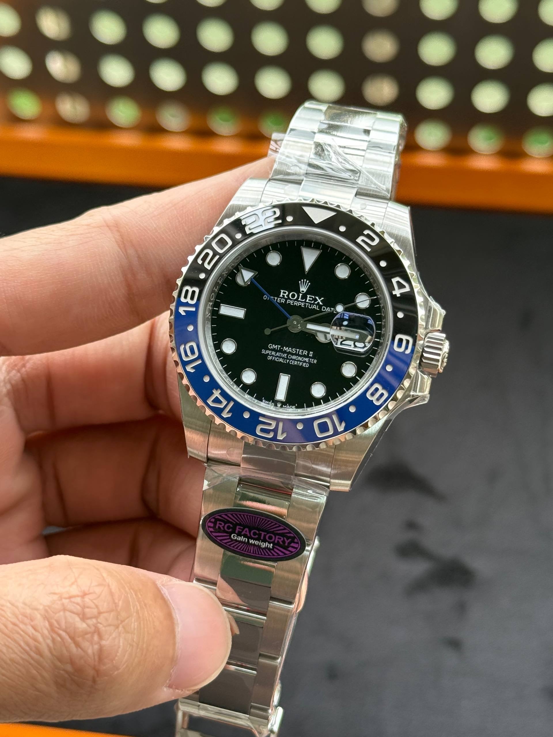 Rolex GMT Master II 126710 Batman RC Factory Weight Gain Swiss Superclone Quality