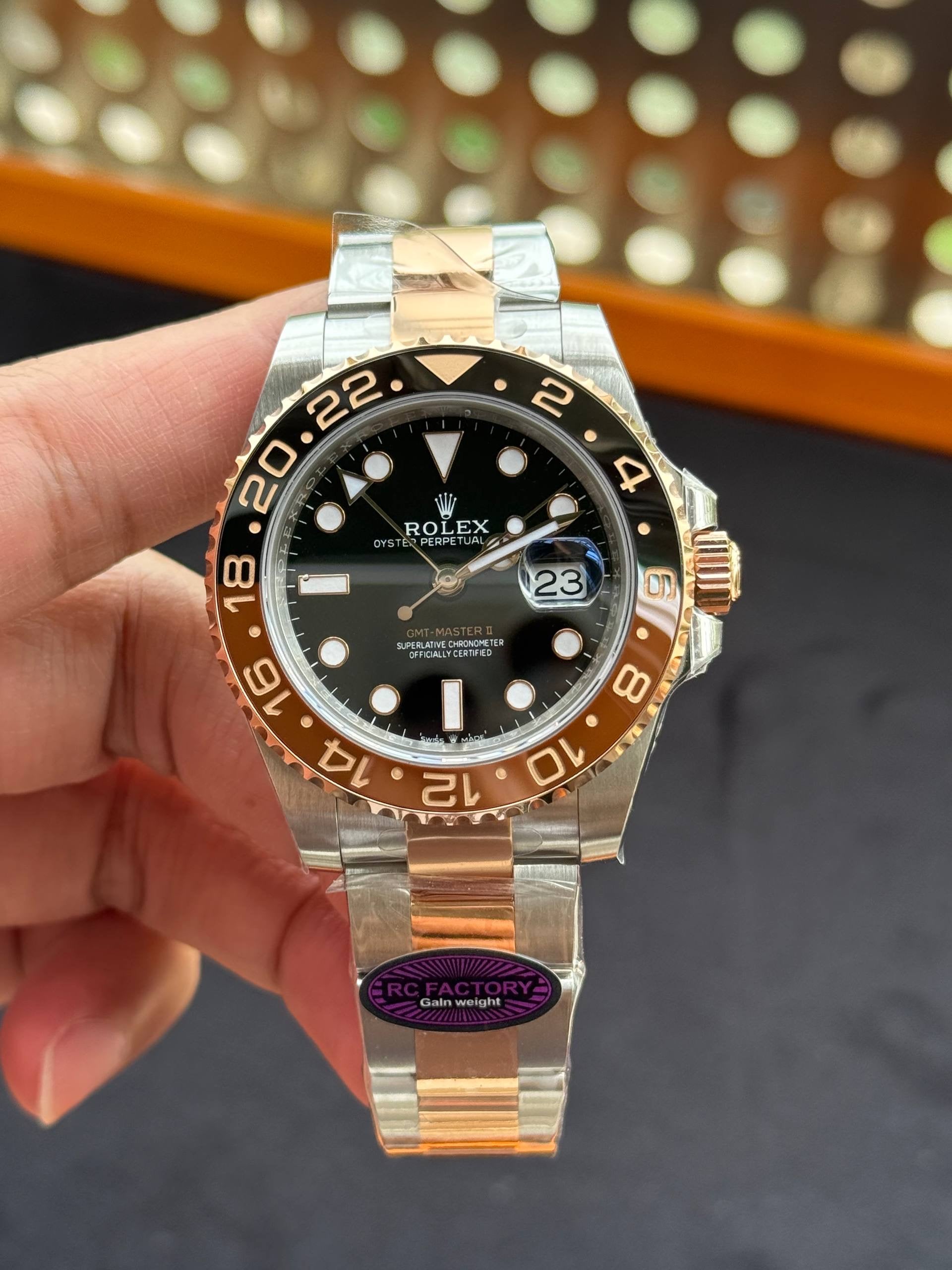 Rolex GMT Master II 126711 Rootbeer RC Factory Weight Gain Swiss Superclone Quality