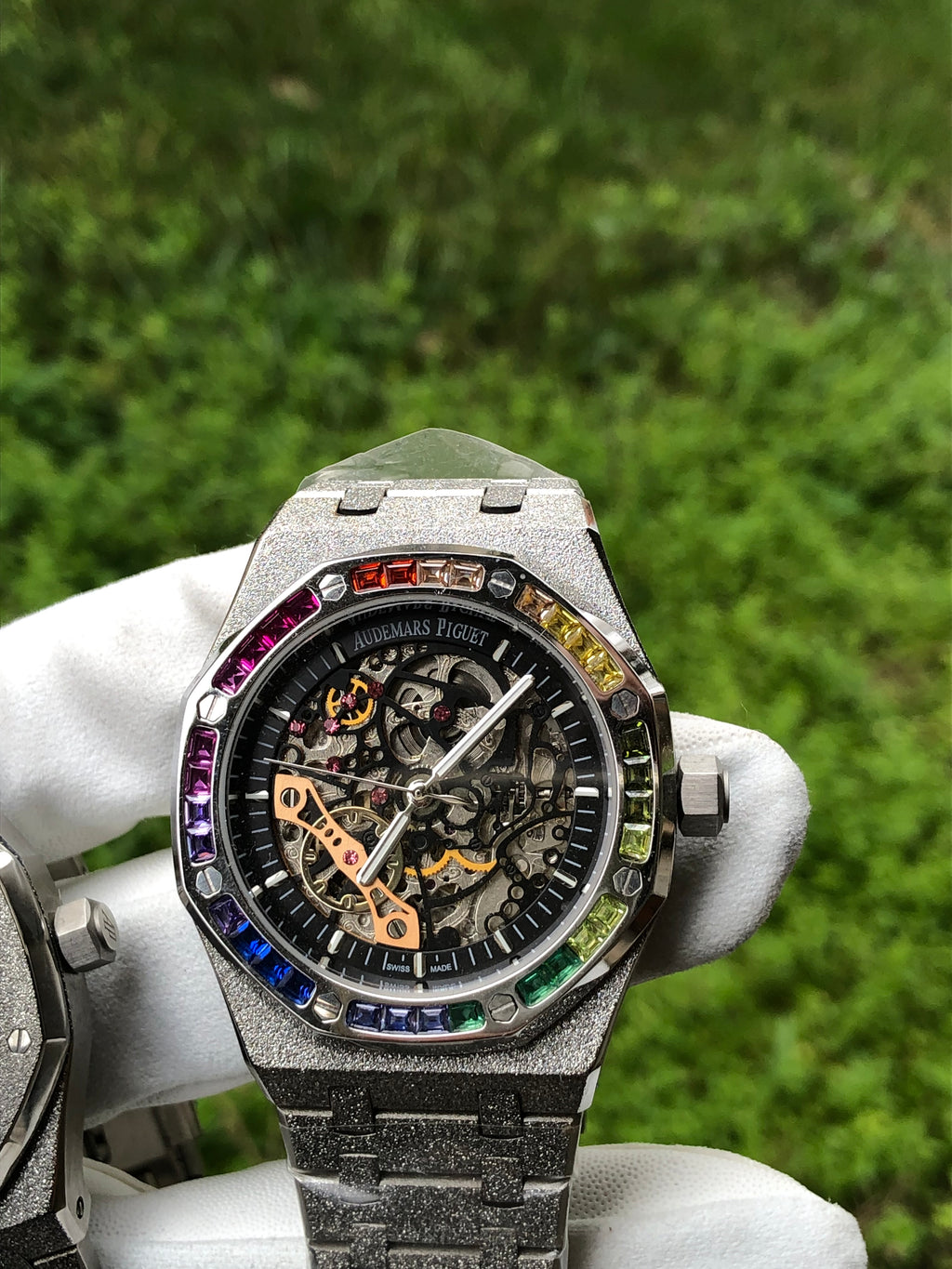 Audemars Piguet 3A+ Quality Royal Oak 41’ Frosted Skeleton Rainbow