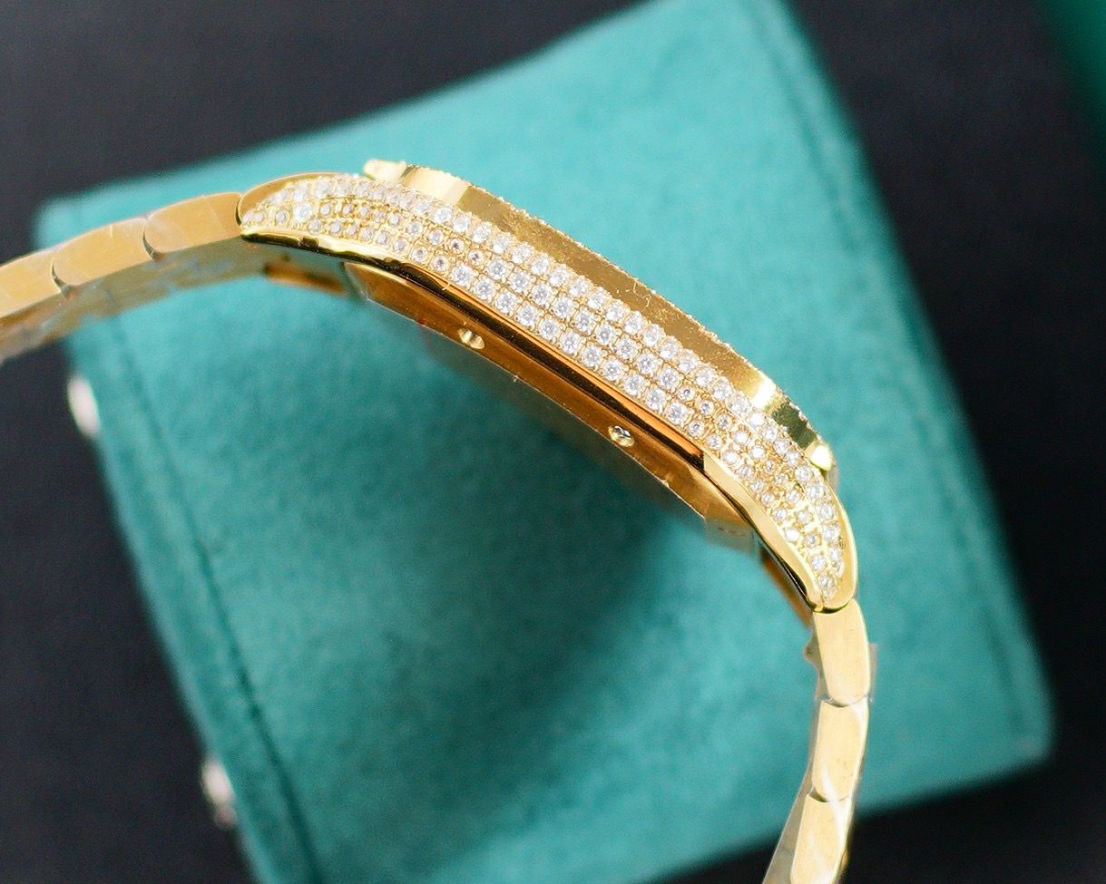 Cartier Yellow Gold Full icedout Diamonds