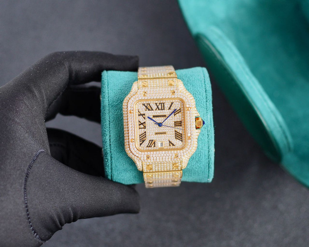 Cartier Yellow Gold Full icedout Diamonds