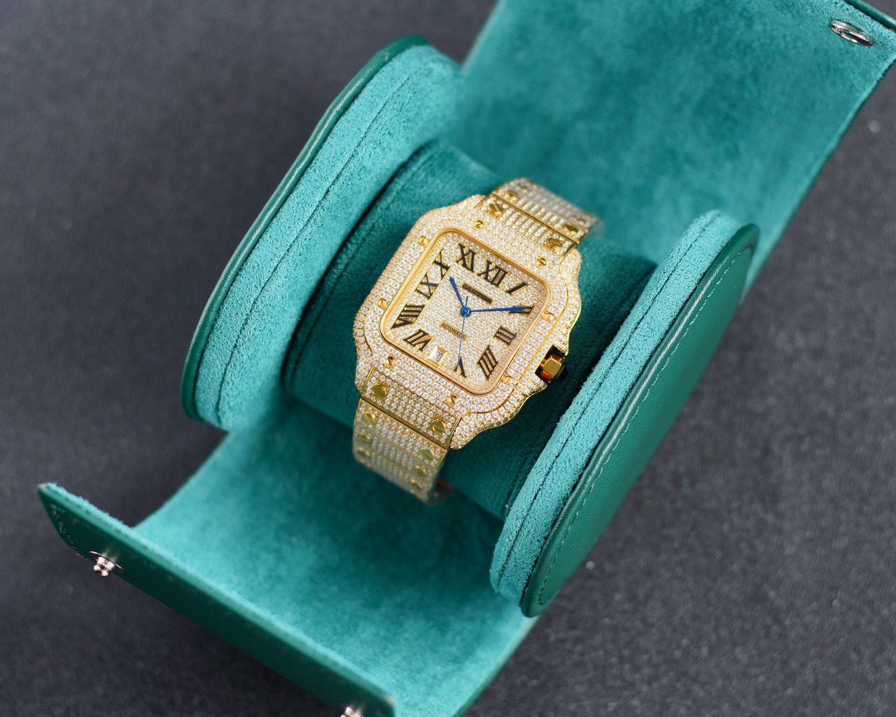 Cartier Yellow Gold Full icedout Diamonds
