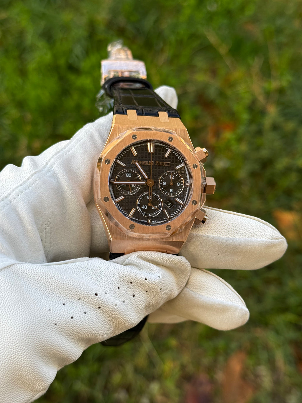 Royal Oak Chronograph Rose Gold Black Dial 41mm RF 26320OR Swiss Superclone Quality