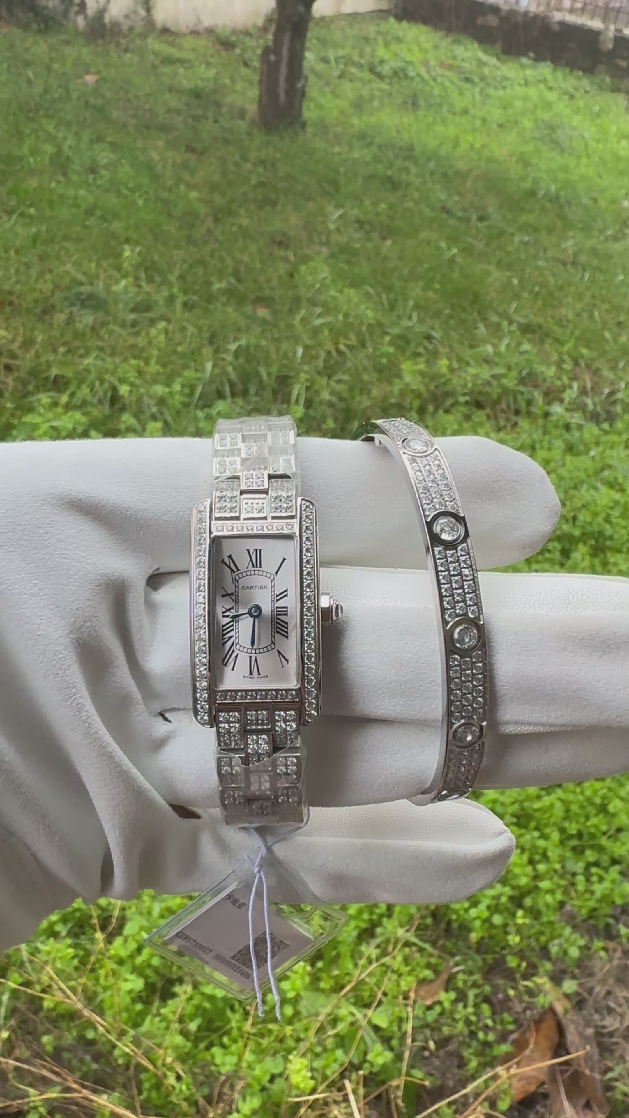 Cartier 3A+ Quality Tank Americaine Full icedout