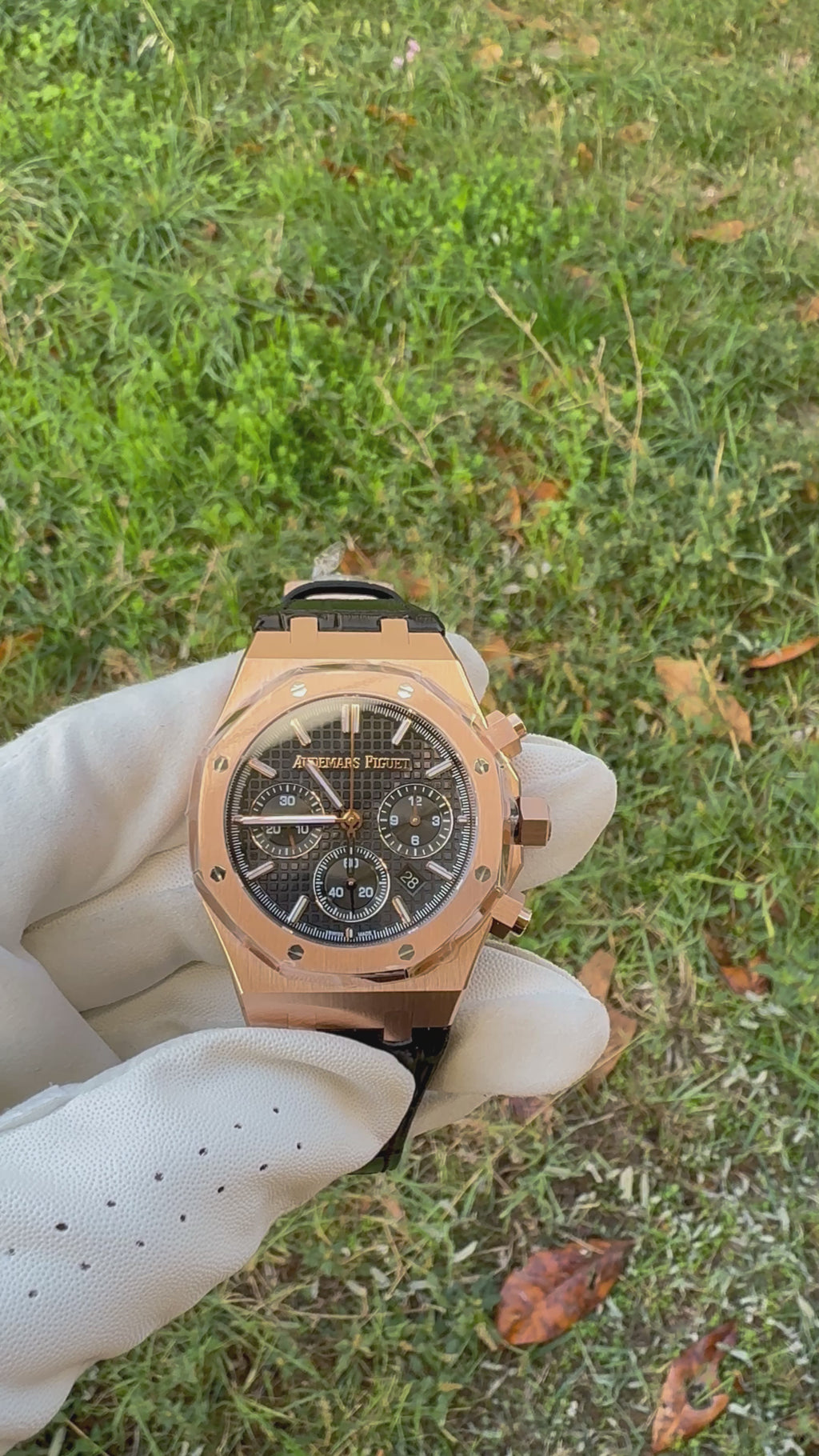 Royal Oak Chronograph Rose Gold Black Dial 41mm RF 26320OR Swiss Superclone Quality